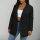 thumbnail image 2 of Camisas holgadas,Blazer informal para mujer, liso, con botones en la parte delantera, manga larga y bolsillos, poliéster, para el trabajo o el hogar, sopatenor, 2 of 9