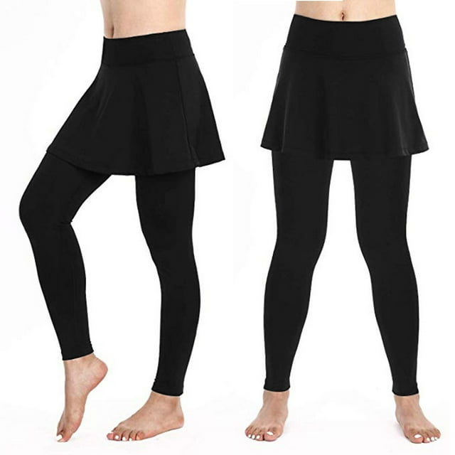 MKLEKYY Pantalones deportivos para mujer, falda informal, mallas, pantalones de tenis, culottes deportivos para Fitness
