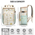 thumbnail image 2 of Rustic Daisy and Wildflowers Insulated Backpack Cooler - 20L Leakproof Soft Cooler Bag for Families & Outdoor Enthusiasts, 2 of 2
