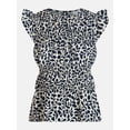 thumbnail image 6 of Time and Tru Women's Sleeveless Smocked Top with Ruffle Trim, Sizes XS-XXXL, 6 of 6