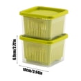 thumbnail image 3 of Organizadores de armario y almacenamiento Caja de almacenamiento de condimentos de cocina Refrigerador Caja de conservación de ingredientes frescos pequeños Caja de preparación con tapa Caja de conser, 3 of 6