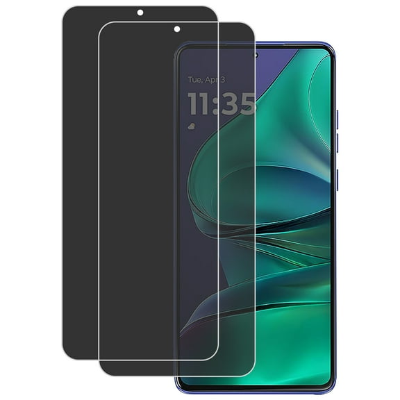KIQ 2 Pack CLEAR Flexible Privacy Hydrogel Film FULL Edge-to-Edge Screen Protector with Fingerprint Unlock Function Compatible with Motorola G Stylus 5G (2025)