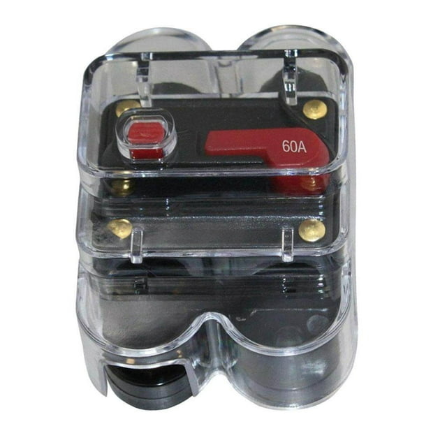 kurtrusly Car Auto Audio Radio In Line Circuit Breaker Fuse For DC 12V 60A