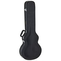 Single Cutaway Les Paul Style Electric Guitar Economy Hardshell Case - 15 mm Velvet Padding - Black with Chrome Hardware