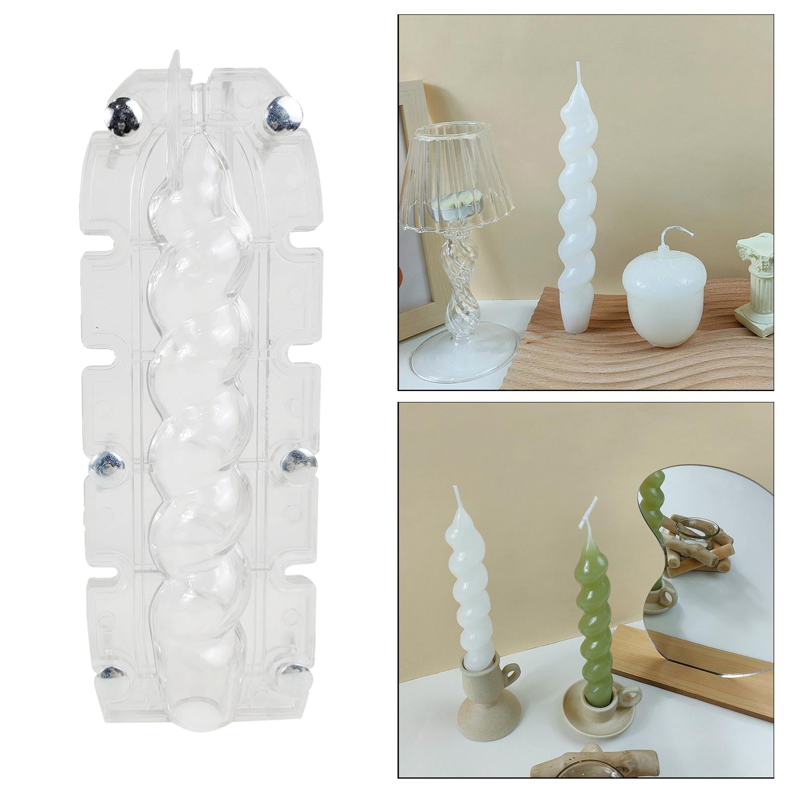 GUOOL Plastic Candles Transparent Candles Manufacture, Soap DIY Conical Candles Supplies for Sailings Perfumad - Transparent, 19.3x2CM
