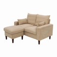 2 Seater Loveseat Sofa Couch with Ottoman Option For Apartment