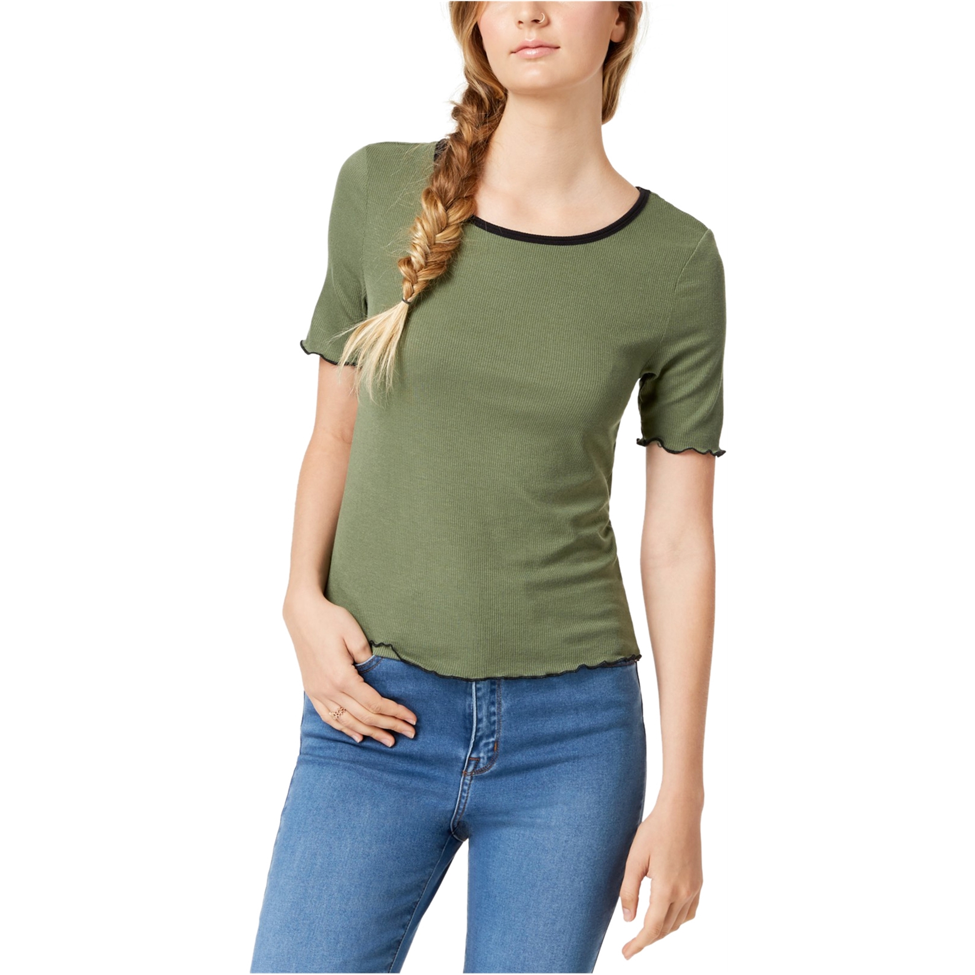 womens lettuce edge shirt