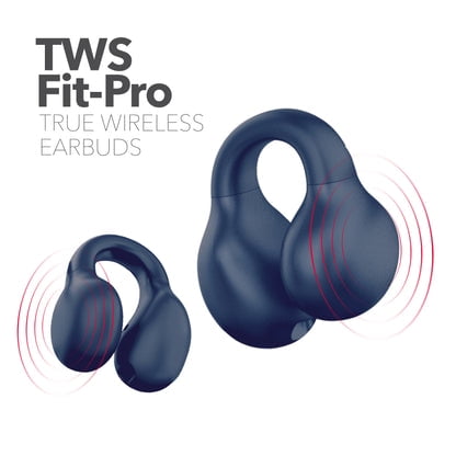 RCA Wave-66 True Wireless Earbuds, Bluetooth, 20H Playtime, Blue
