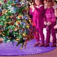 thumbnail image 5 of Washranp 24/35inch Sequin Christmas Tree Skirt,Vibrant Color Xmas Tree Mat for Christmas Holiday Party Decorations, 5 of 5