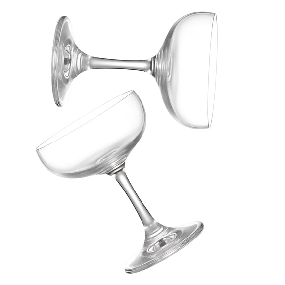 ACDANC 2 Pcs Retro Cocktail Glass Margarita Simple Cup Home Restaurant Flutes Bar Red Wine Drinking Glasses