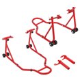 thumbnail image 1 of Motorcycle Stand – 850 lb Capacity Front & Rear Combo – Universal Paddock Lift – Wheel Jack Stand – Fits Most Brands, 1 of 7