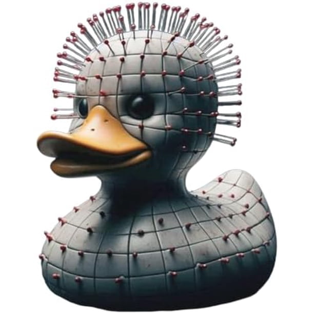 Pato de personaje de película de terror clásico, patos de película de terror de Halloween en 3D, figuras de terror hechas a mano, pato de Halloween, para adornos de escritorio para el hogar y el coche