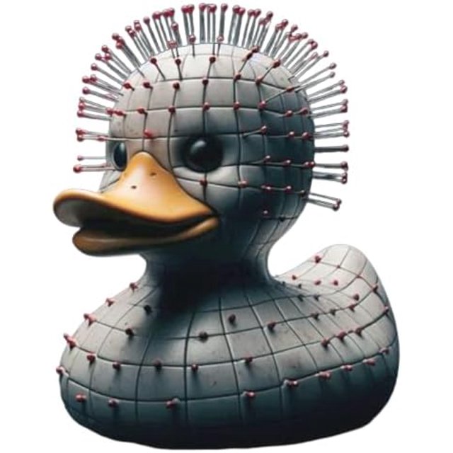 Pato de personaje de película de terror clásico, patos de película de terror de Halloween en 3D, figuras de terror hechas a mano, pato de Halloween, para adornos de escritorio para el hogar y el coche