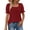 Red, variant on T Shirts for Women Ruffle Lantern Short Sleeve Square Neck Plaid Tunic Tops Dressy Casual Tee Blouses