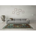 thumbnail image 3 of Ahgly Company Indoor Round Persian Light Blue Traditional Area Rugs, 7' Round, 3 of 4