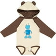thumbnail image 3 of Inktastic Blue robot Boys or Girls Long Sleeve Baby Bodysuit, 3 of 5