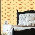 thumbnail image 2 of Crab Peel and Stick Wallpaper 23.6in x 9.8ft Playful Crabs Heart shaped Flowers Yellow Contact Paper Vinyl Waterproof Self Adhesive Wall Paper for Bedroom Shelf Cabinet Renter Friendly, 2 of 8