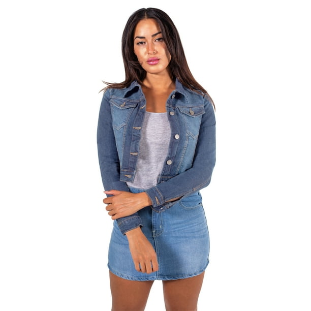 Skylinewears Womens Full Sleeve Coat Casual Jean Soft Denim Jacket X