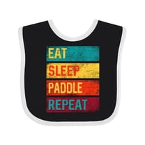 Inktastic Stand Up Paddle Boarding Eat Sleep Paddle Repeat Boys or Girls Baby Bib