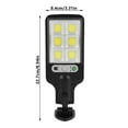 thumbnail image 4 of 72COB Luz de pared de calle con energía solar Sensor de movimiento PIR Luces regulables Luz de noche impermeable al aire libre Luz de calle Control remoto Luz de radar mejorada Muyoka Hogar, 4 of 7
