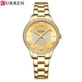thumbnail image 1 of CURREN Mode Luxueuse Montre à Quartz en Acier Inoxydable Montres pour Femmes Cadran Simple Montre-Bracelet à Strass Design Original Horloge, 1 of 1