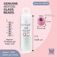 thumbnail image 3 of Miyuki Delica Seed Beads – Size 11/0 (1.6 mm), DB0078, Lined Aqua Mist, 7.2 g, Approx. 1440 Beads, 3 of 7