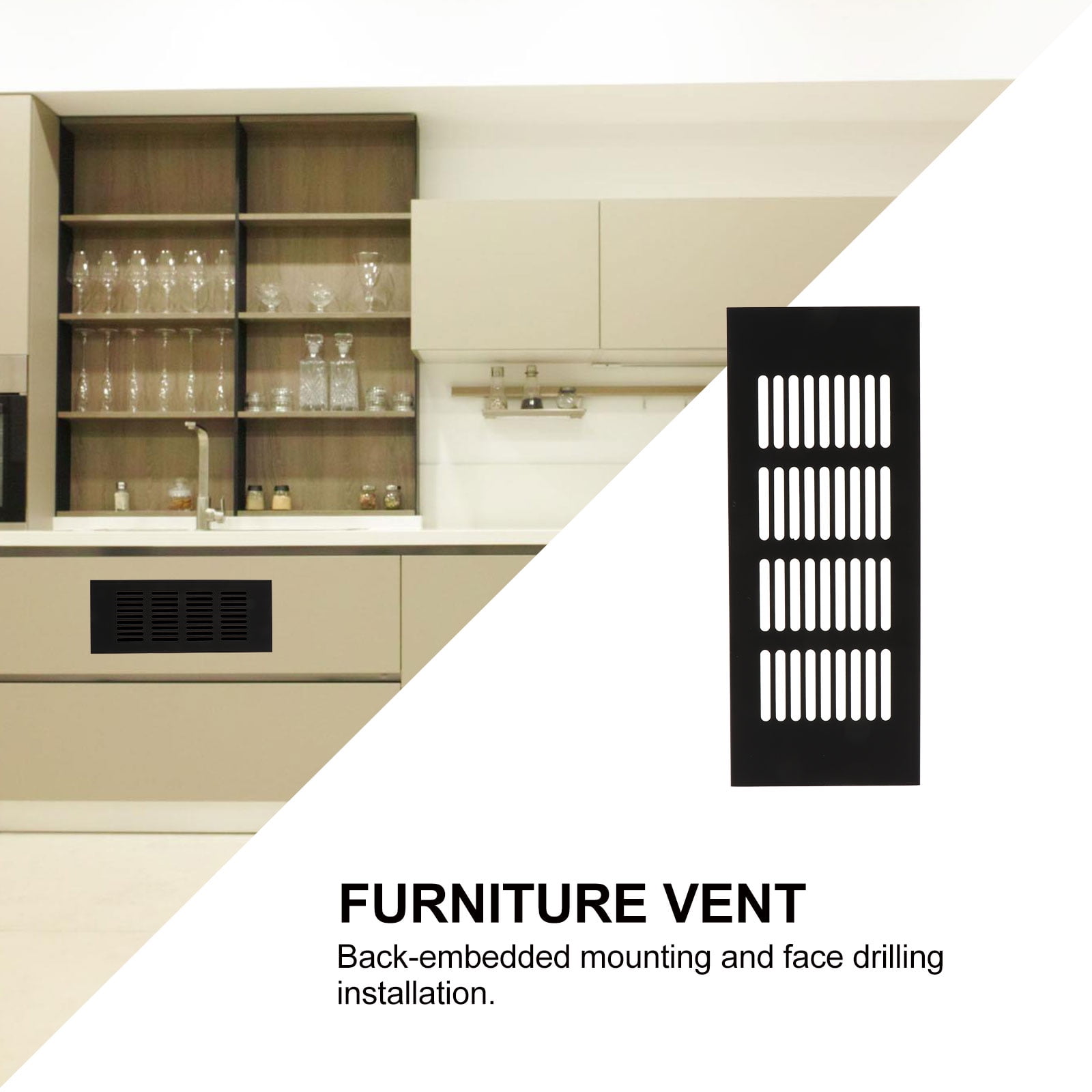 unbranded 12 pcs Vents Cover Grille Wardrobe Shoes Cabinet Air Vent Grille for Furniture