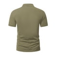 thumbnail image 2 of Biekopu Men's Summer Quarter Zip T-shirt, Solid Color Short Sleeve Lapel Loose Tops Casual Sports Shirt, 2 of 5