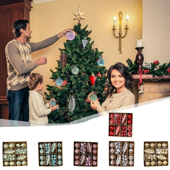 Black and Friday Sales! kkbbma 40Pcs Christmas Tree Balls Pendant Clearance Christmas Decorations Christmas Gift Package Combination Christmas Tree Ball Pendant Christmas Set