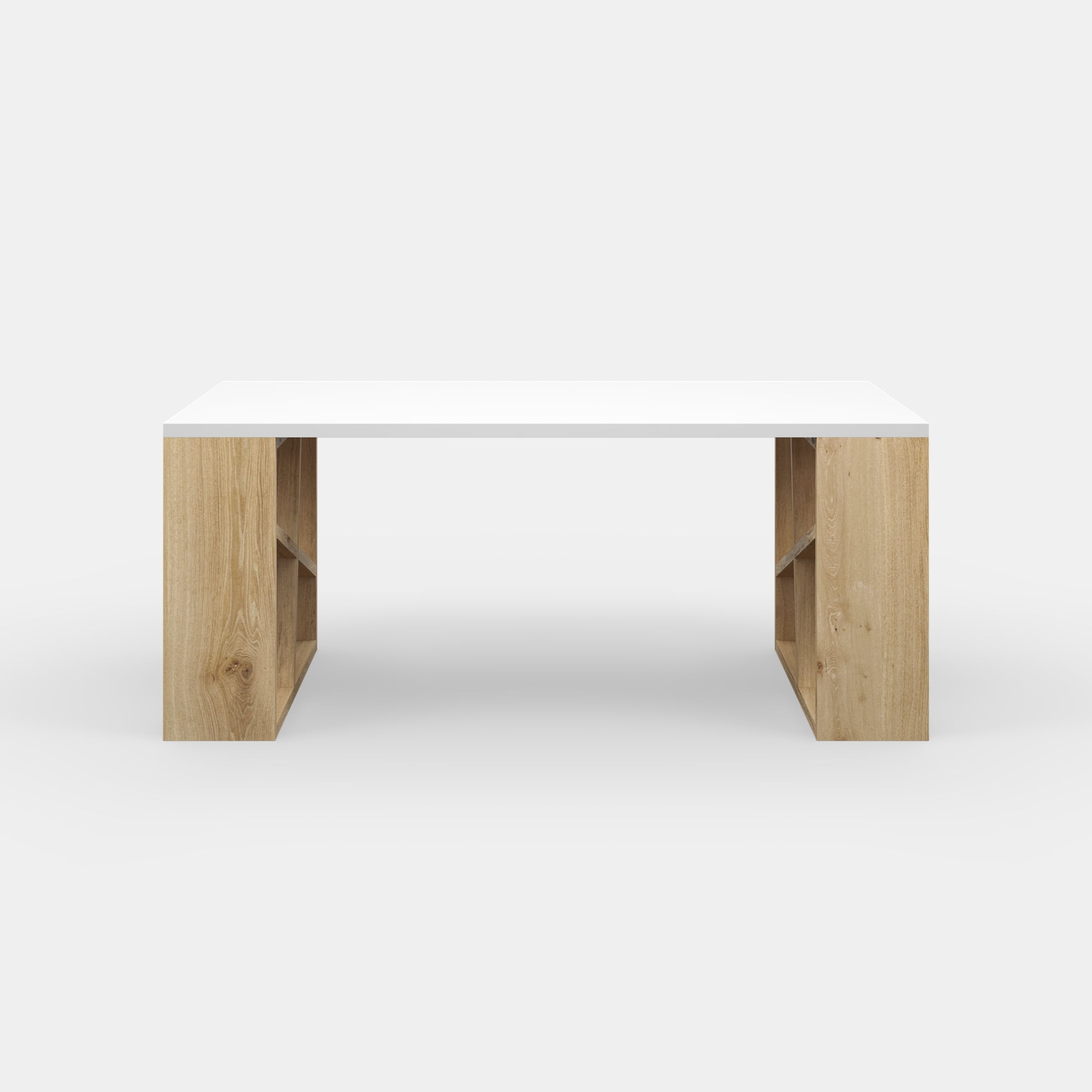 Ada Home Decor Furniture White Brian Modern Coffee Table with Storage Shelf