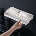 thumbnail image 1 of Lloopyting Clearance Dish Drying Rack Towel Racks For Bathroom Perforated Suction Cup Wall-Mounted Soap Dish Soap Dish Double Toilet Soap Dish Kitchen Gadgets White Wash, 1 of 4