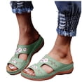 thumbnail image 3 of Women's Arch Support Flip Flops, Comfortable Orthopedic Sandals Dressy Summer Orthotic Thong Sandals Ladies Slip on Slides for Walking Beach, 3 of 5