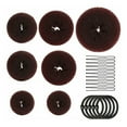thumbnail image 2 of Harhinhe Hair Bun Maker Set Different Sizes Elastic Hair Donut Bun Maker Set with Hair Bands and Hair Pins, 2 of 7