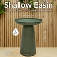 thumbnail image 4 of Sunnydaze Gleeful Garden Metal Outdoor Bird Bath - Matte Green, 4 of 8