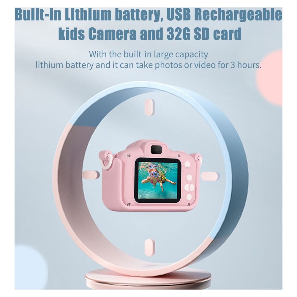 Nikicoss Kids Selfie Digital Camera, 20MP, Pink photo 4