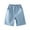 ZZ1-Blue8, variant on Girls Boys Dress Shorts Solid Color Stretch Elastic Waist Uniform Shorts With Pockets Kids Breathable Riding Shorts,Khaki,6-7 Years