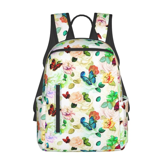 Balery Floral Vintage Mochila Ligera para Hombres y Mujeres – Resistente y Impermeable, Ideal para la Escuela, el Trabajo, los Viajes y el Uso Diario