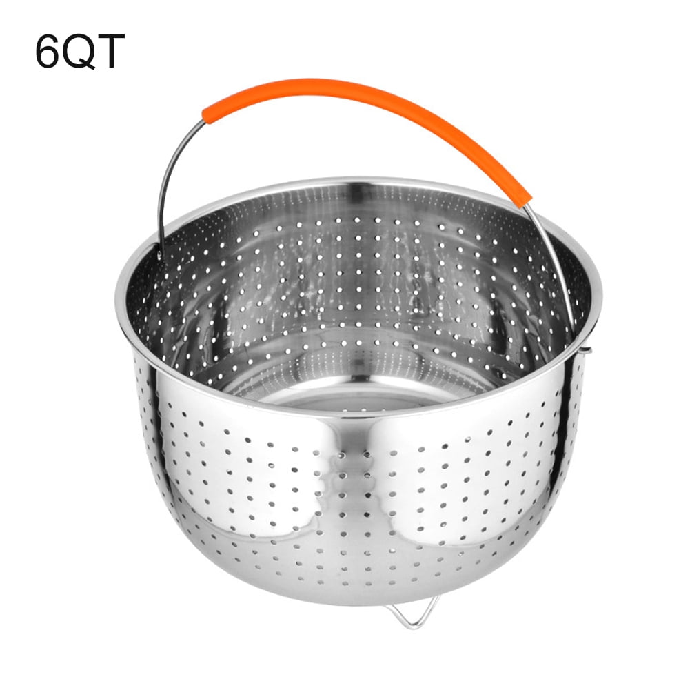Kaviatek the Original Sturdy Stainless Steel Steamer Basket with 6QT Silver 