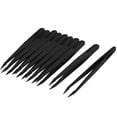 thumbnail image 1 of 10 Piezas de Pinzas Antiestáticas de Plástico Negro con Punta ESD Seguras para Mantenimiento y Reparación, 1 of 1