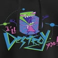 thumbnail image 3 of Invader ZIM - ZIM Screaming I'll Destroy You - Retro Style - Juniors Cropped Pullover Hoodie, 3 of 5