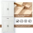 thumbnail image 4 of Kacho Tall Bathroom Storage Cabinets, 72" Kitchen Pantry Cabinet with Shelves, Freestanding Floor Cabinet with Big Drawer for Living Room, Office, Multiple Storage Space, Adjustable Shelf, White, 4 of 7