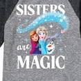 thumbnail image 3 of Frozen - Sisters Are Magic - Toddler And Youth Raglan Graphic T-Shirt, 3 of 4