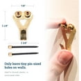 thumbnail image 2 of Picture Hang Solutions Brass Picture Hook with Nails 50-lb Capacity 100 Pieces per Pack, 2 of 4