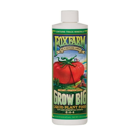 - FoxFarm Grow Big Liquid Concentrate Plant Fertilizer, 1 Pint Bottle | FX14092
