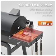 Feasto BBQ Charcoal Grill with Side Table, 30-In Heavy Duty Outdoor BBQ Grill with 647 Sq. In Cooking Area
