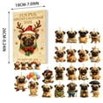 thumbnail image 3 of hulanddfd 2025 Pug Advent Calendar - Christmas Countdown Calendar with 2D Xmas Decorative Pendant 24 Days of Surprises Holiday Gift for Family, 3 of 6
