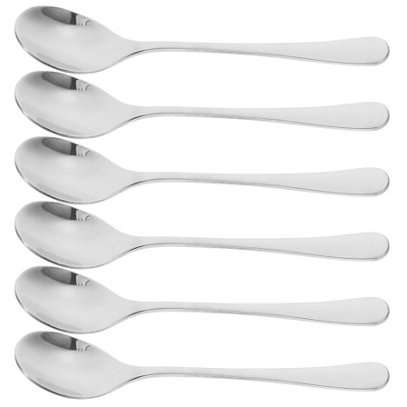TEHAUX Stainless Steel Table Spoons Set of 6, and Versatile Flatware Grip for Everyday Use