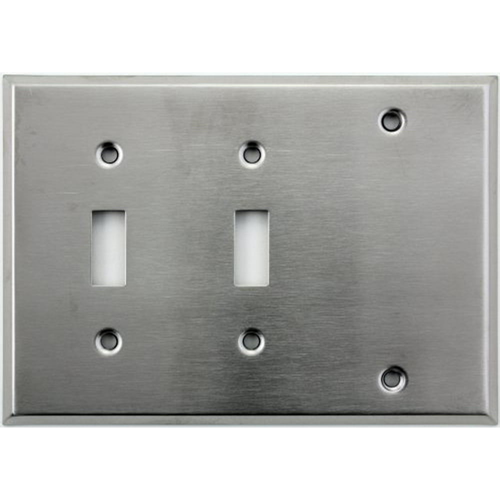 Classic Accents Brushed Satin Stainless Steel 3 Gang Wall Plate 2