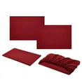 thumbnail image 2 of Bed Sheet Set Striped Design，Cool & Breathable Sheets Pillowcase Wine red, 2 of 6