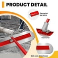 thumbnail image 3 of 48''x12'' Concrete Bull Float Kit,Round End Stainless Steel Trowel Board Kit Tool With Adjustable Bracket, 59.4'' Handle x4 Bull Float Concrete Tools Red, 3 of 6